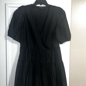 J Crew Puff sleeve black dress